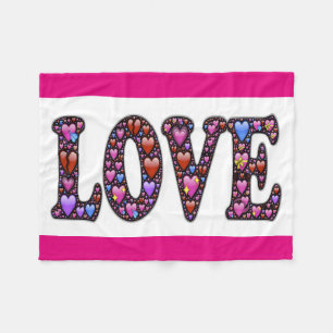 Cobertor De Velo Fleece Blanket/Love