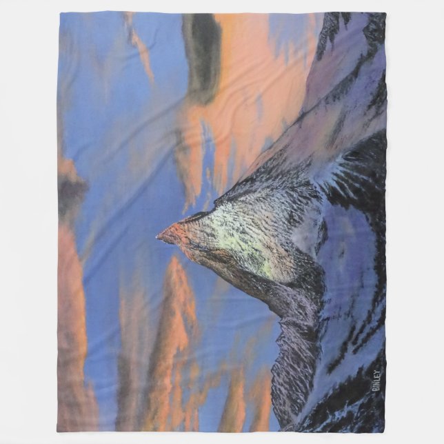 Cobertor De Velo Fleece Blanket - "Matterhorn at Sunset" (Frente)