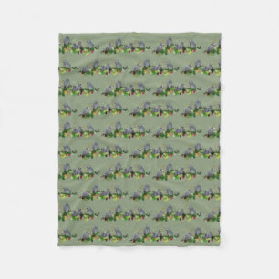Cobertor De Velo Fleece Blanket, Partido da Cinza Africana (Verde)