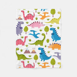 Cobertor De Velo Fleece Blanket - Partido Dino