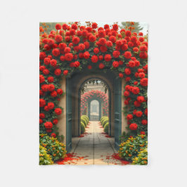 Cobertor De Velo Fleece Blanket (Rose Tunnel)