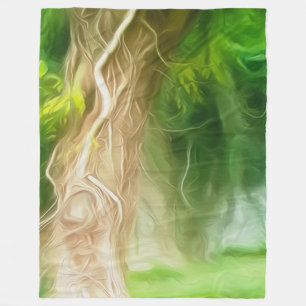Cobertor De Velo Fleece Blanket Sonha Árvore Verde Claro