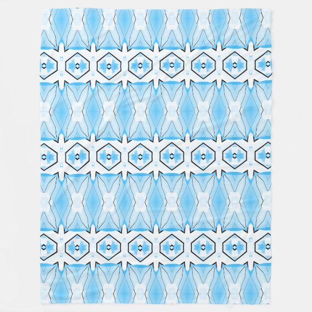 Cobertor De Velo Fleece Blanket, um design de padrão clássico de te (Frente)