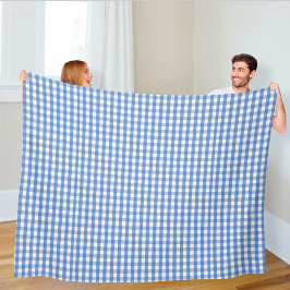 Cobertor De Velo Fleece blanket with blue checks