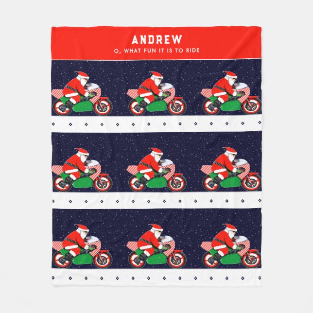 Cobertor De Velo Fleece de presente de Natal personalizado para mot (Frente)