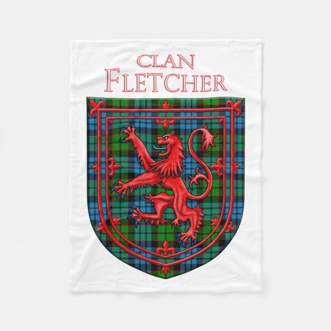 Cobertor De Velo Fletcher Tartan Scottish Xadrez Lion Rampant (Frente)