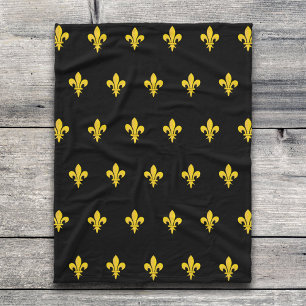 Cobertor De Velo Fleur de Lis em Black Blanket