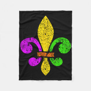 Cobertor De Velo Fleur De Lis Mardi Gras Camiseta Divertida Mulhere