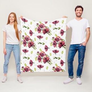 Cobertor De Velo Fleur Watercolor