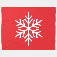 Floco de Neve Alpino Branco Festivo em Vermelho Vi