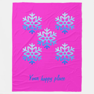 Cobertor De Velo Floco de neve geométrico minimalista elegante, cor