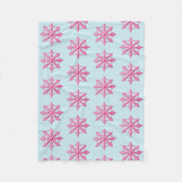 Cobertor De Velo Floco de neve rosa