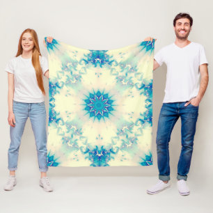 Cobertor De Velo Flocos de neve de inverno, azuis e congelados, de 