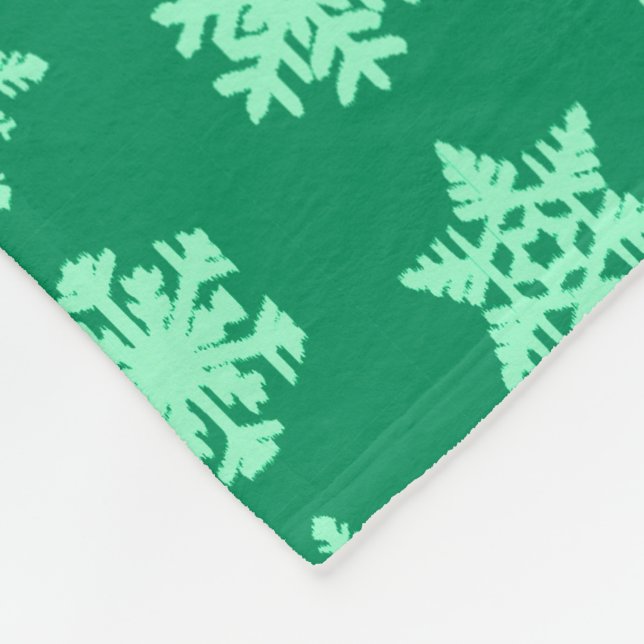 Cobertor De Velo Flocos de neve Ikat - Pinho e horta verdes (Quina)