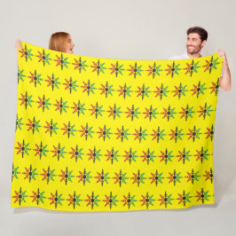 Cobertor De Velo Flocos de neve vermelhos pretos vermelhos amarelo 