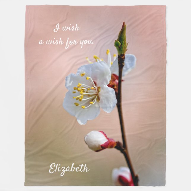 Cobertor De Velo Flor Apricot Japonês Perfeito (Frente)