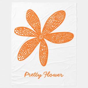 Cobertor De Velo Flor bonito - laranja no branco