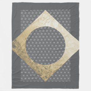 Cobertor De Velo Flor da Vida / Blume des Lebens - prata padrão