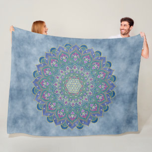 Cobertor De Velo Flor Da Vida - Estilo De Mandala Índia 1