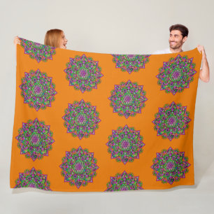 Cobertor De Velo Flor Da Vida - Índia Mandala 1