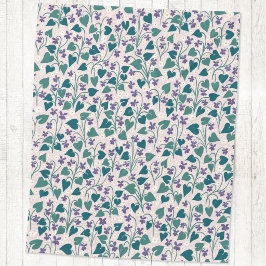 Cobertor De Velo Flor de Anêmona Violeta Madeira Impressão Botânica
