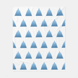 Cobertor De Velo Flor de Árvore de Natal Azul