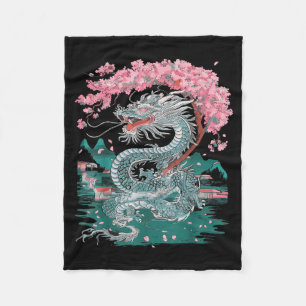 Cobertor De Velo Flor de Cerejeira Dragão Chinês Ano Novo Chinês 20