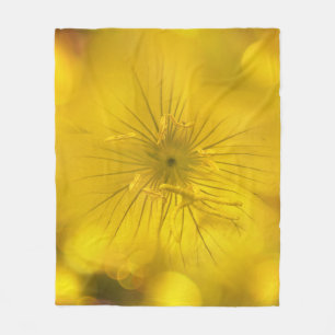 Cobertor De Velo Flor de Fleece Amarelo-Flor de Folga