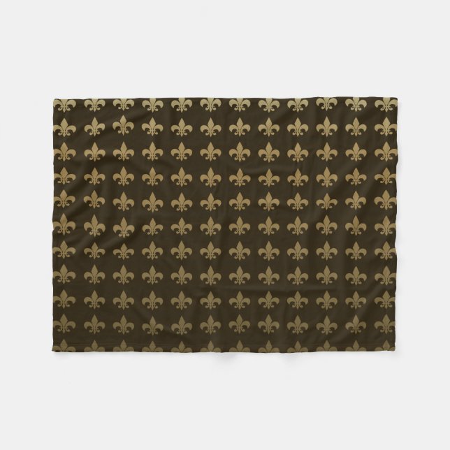 Cobertor De Velo Flor de lis de chocolate (Frente (Horizontal))