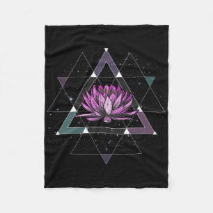 Cobertor De Velo Flor de Lótus Geometria Sagrada Yoga Meditação Esp