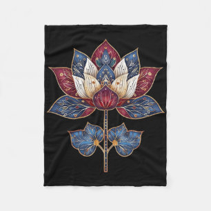 Cobertor De Velo Flor de Lótus Vintage Japonês Zen Budista Budismo
