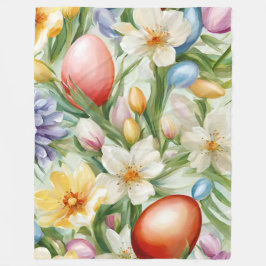 Cobertor De Velo Flor de Maçã Gracioso, Tulipas e Ovos de Páscoa