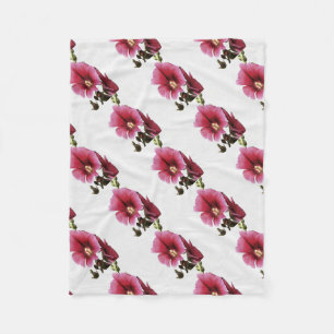 Cobertor De Velo Flor de Malva Hollyhock, Rosa Pesada