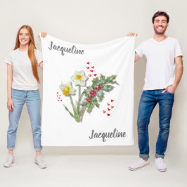 Cobertor De Velo Flor de Nascimento Personalizado, DEZEMBER Narciso