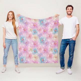 Cobertor De Velo Flor de Pétala Pastel