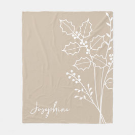 Cobertor De Velo Flor do Mês de Nascimento, Nome da Caligrafia de d