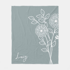 Cobertor De Velo Flor do Mês de Nascimento, Nome da Caligrafia de n