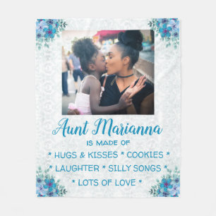 Cobertor De Velo Flor "Do que a tia é feita"