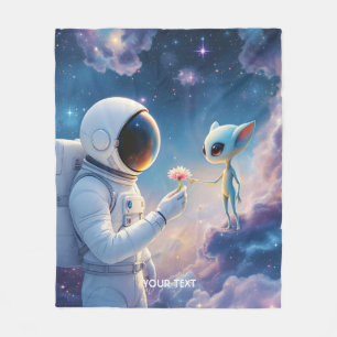 Cobertor De Velo Flor Espacial do Astronauta Fantasy