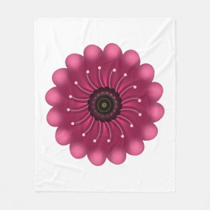 Cobertor De Velo Flor Fantasia Rosa Brilhante Floral Neon Abstrat