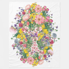Cobertor De Velo Flor Floral Cozy Botânica Fleece Blanket