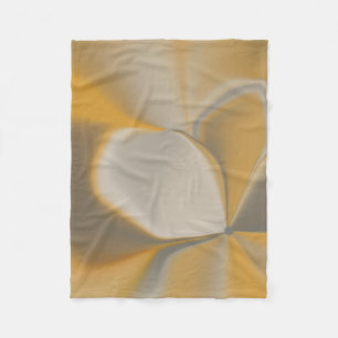 Cobertor De Velo Flor Floral Elegante Abstrato Amarelo Branco