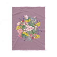 Flor Floral Suave Cozy Fleece Blanket