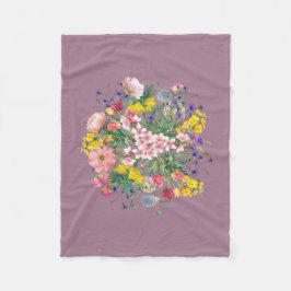 Cobertor De Velo Flor Floral Suave Cozy Fleece Blanket