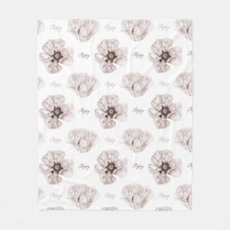 Cobertor De Velo Flor Ilustrado de Poppy