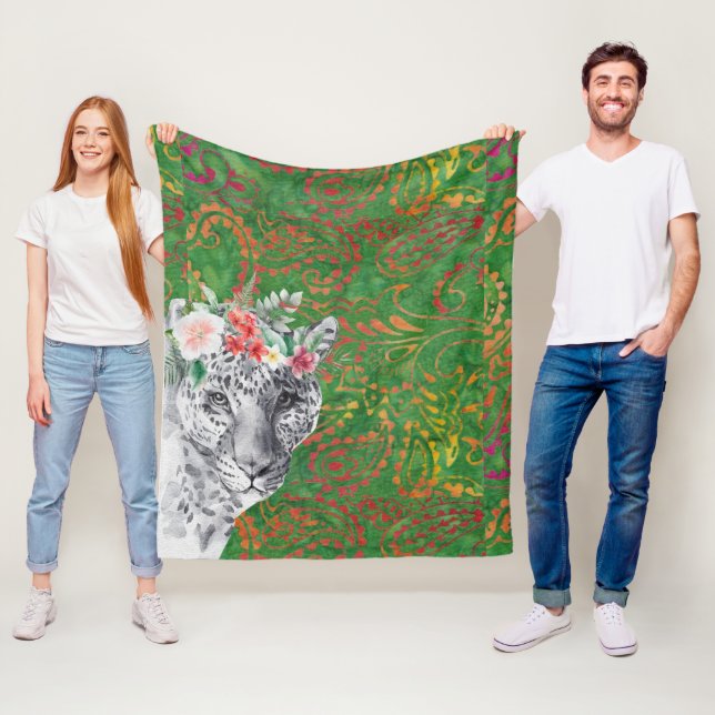 Cobertor De Velo Flor Leopardo Selva Batik (In Situ)