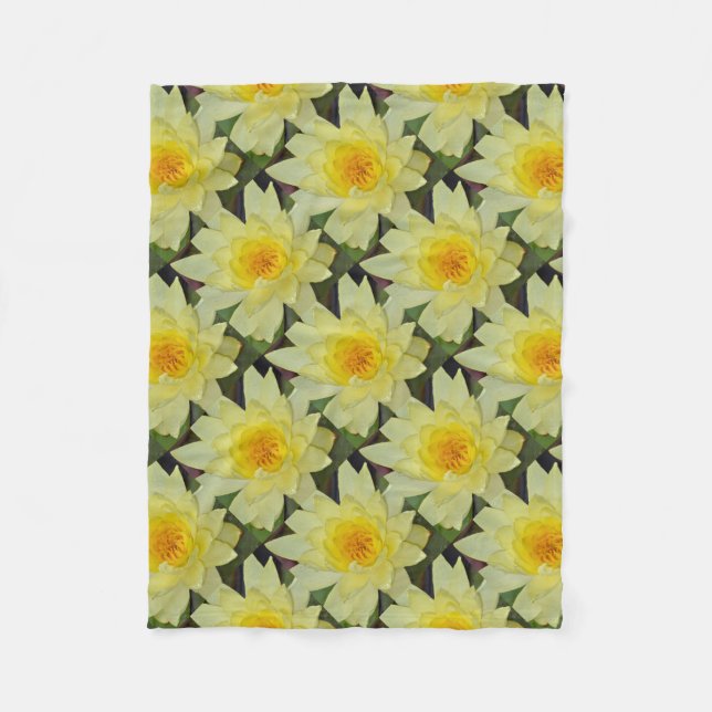 Cobertor De Velo Flor lírio de água amarela (Frente)