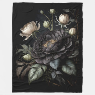 Cobertor De Velo Flor Preto Rosa de Disposição Gótica