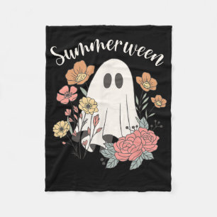 Cobertor De Velo Flor Silvestre De Summerween, Fantasma Engraçado,