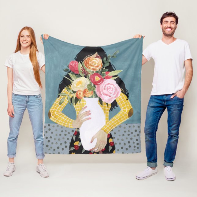 Cobertor De Velo Flor Vase Girl (In Situ)